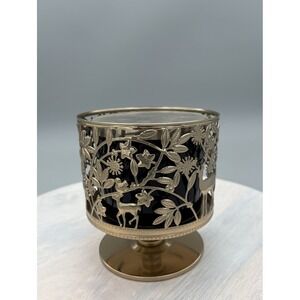 BBW candle & Holder White Barn Black Cherry Merlot Wick‎ Scented